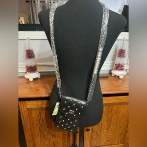 BADGLEY MISCHKA Elegant Black Quilted Crossbody Bag NWT